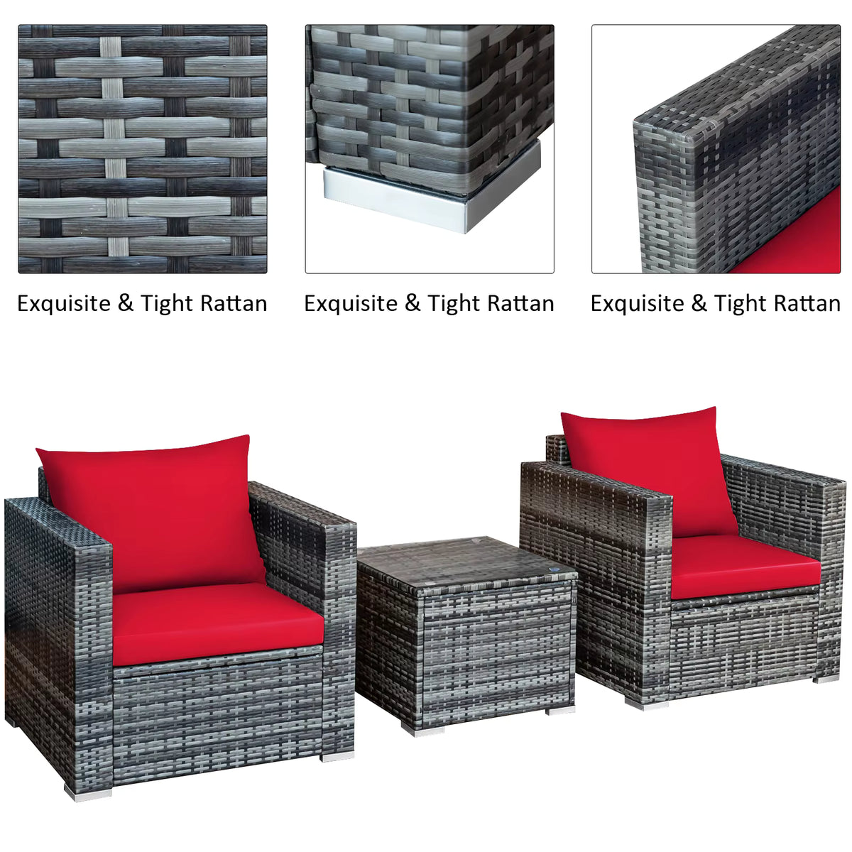 Decor Base Red Outdoor Patio Furniture