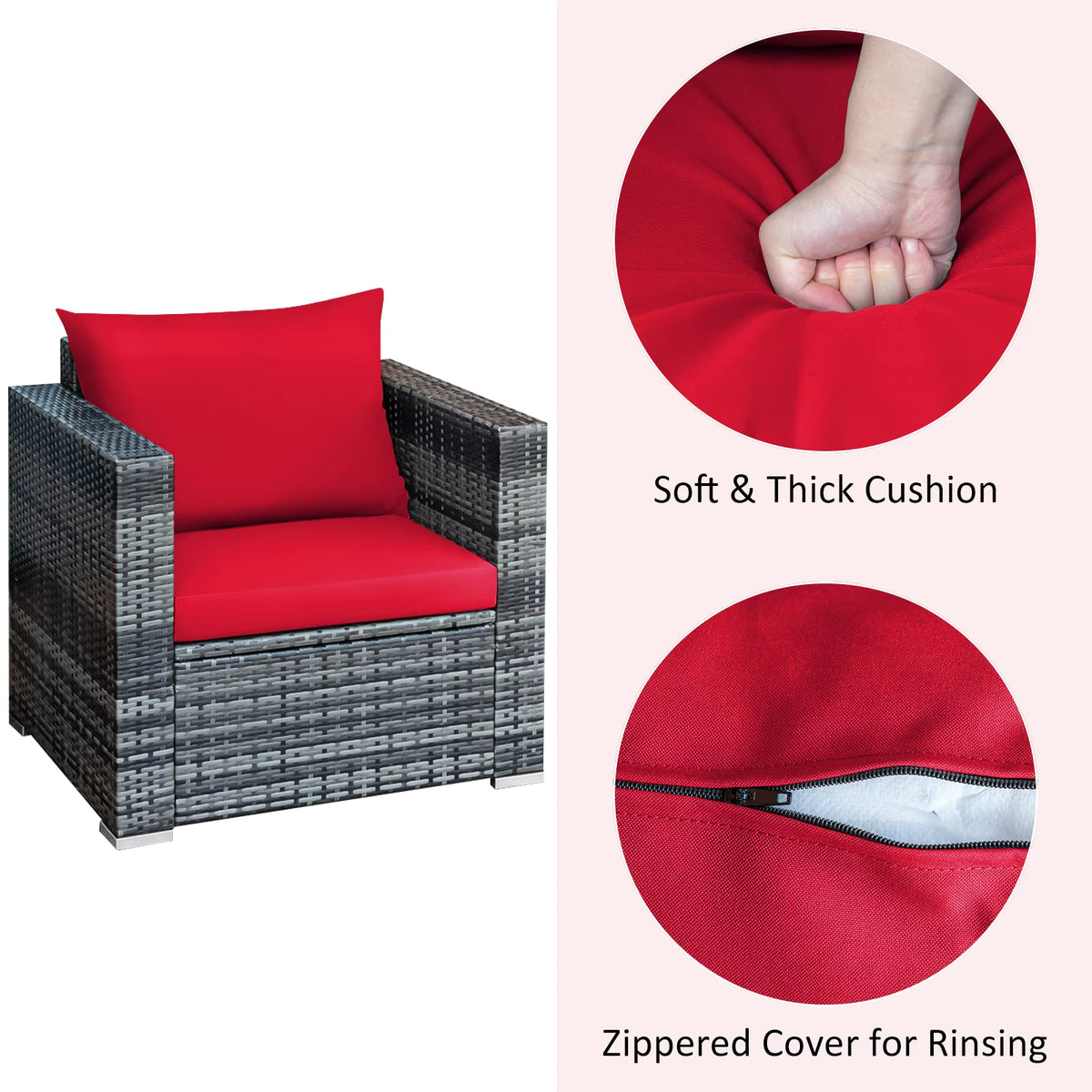 Decor Base Red Outdoor Patio Furniture