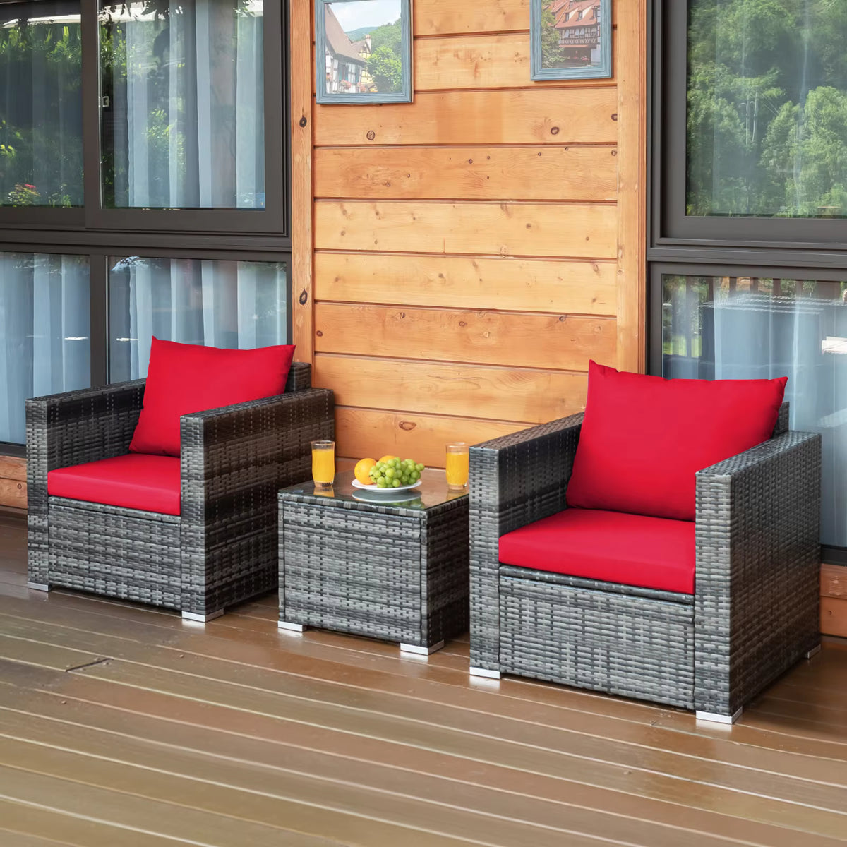 Decor Base Red Outdoor Patio Furniture